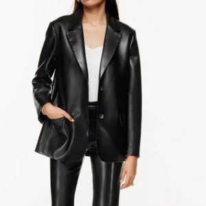 Artizia Wilfred Memories Blazer - Black Vegan Leather - Size M